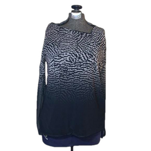 Hombre Mint Velvet layered shear animal print shirt medium